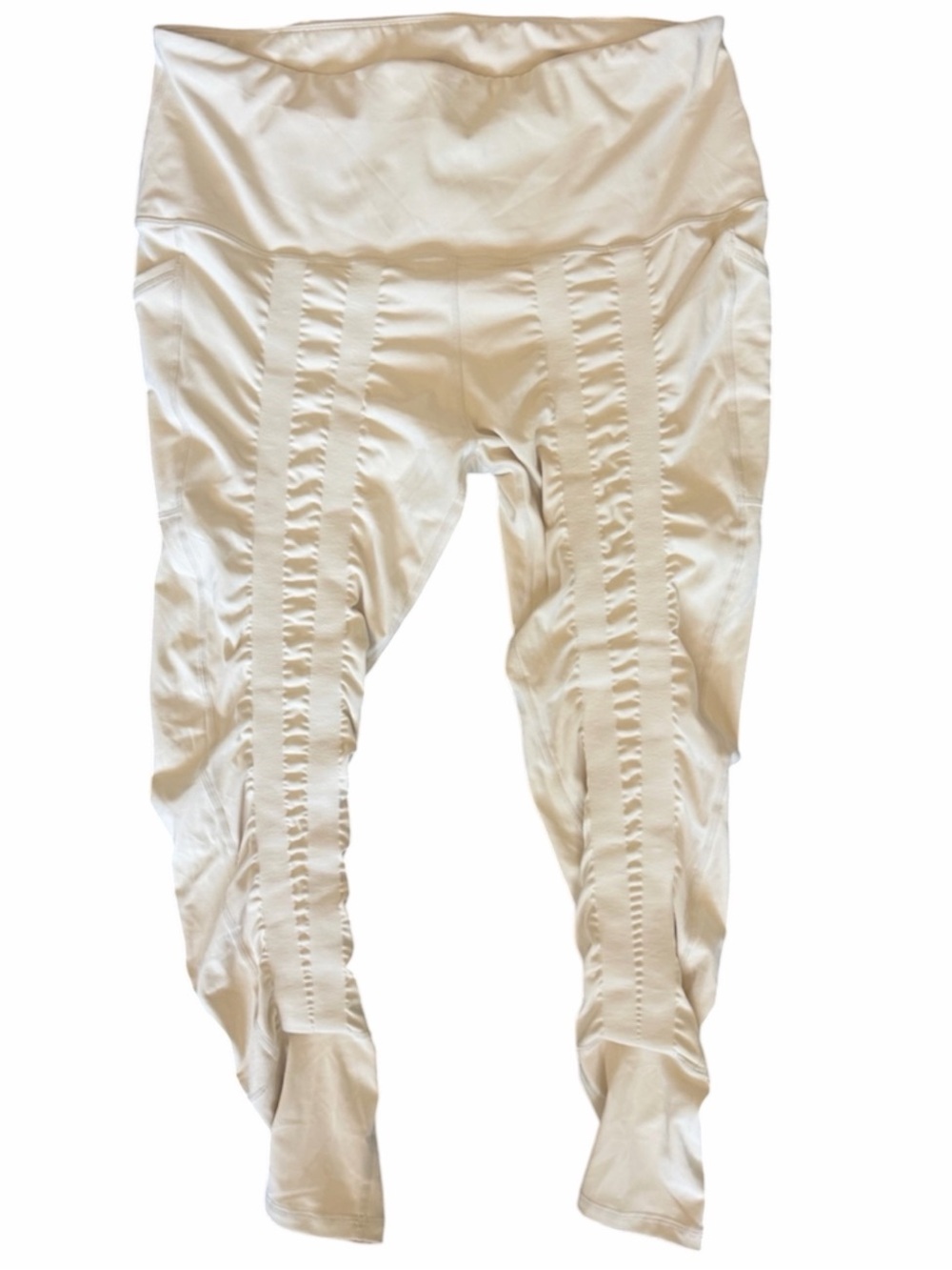 Sweetflexx Women’s Yellow High-Waist Scrunch Ruched Leggings Size 18